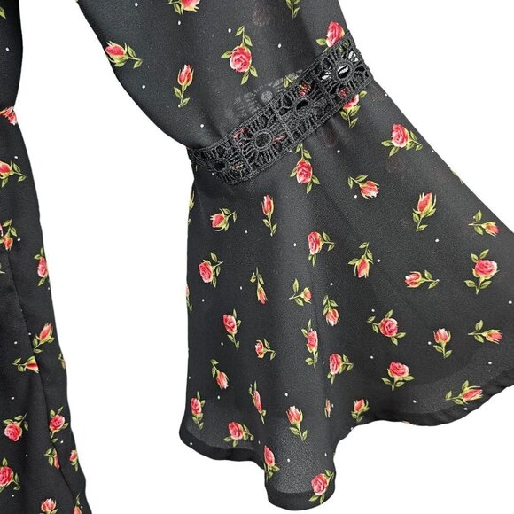 💎424 DISNEY Princess Floral Bell Sleeve Romper - Picture 7 of 11